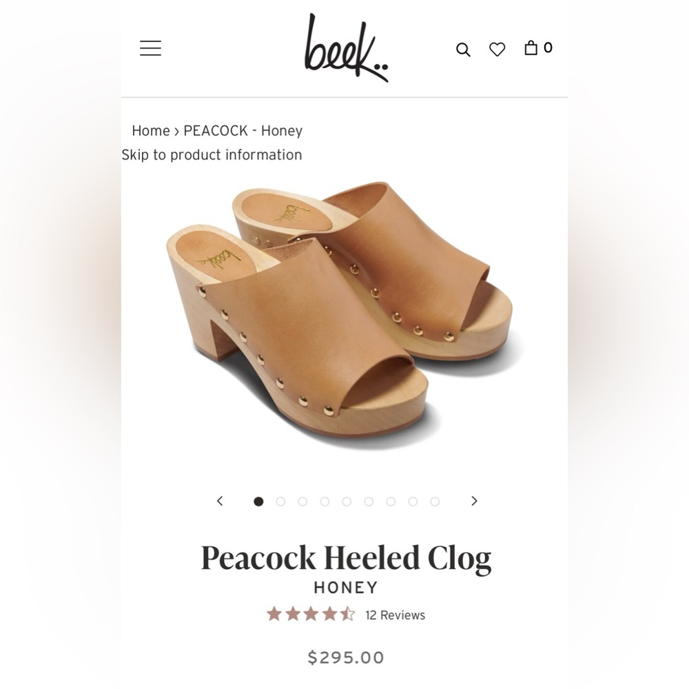 NWT Beek Honey Clog